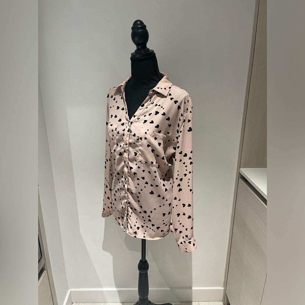 RICKI’S XL Long Sleeved Pink Buttoned Blouse